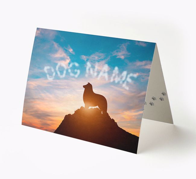 Sunset Cloud: Personalized {breedCommonName} Silhouette Card